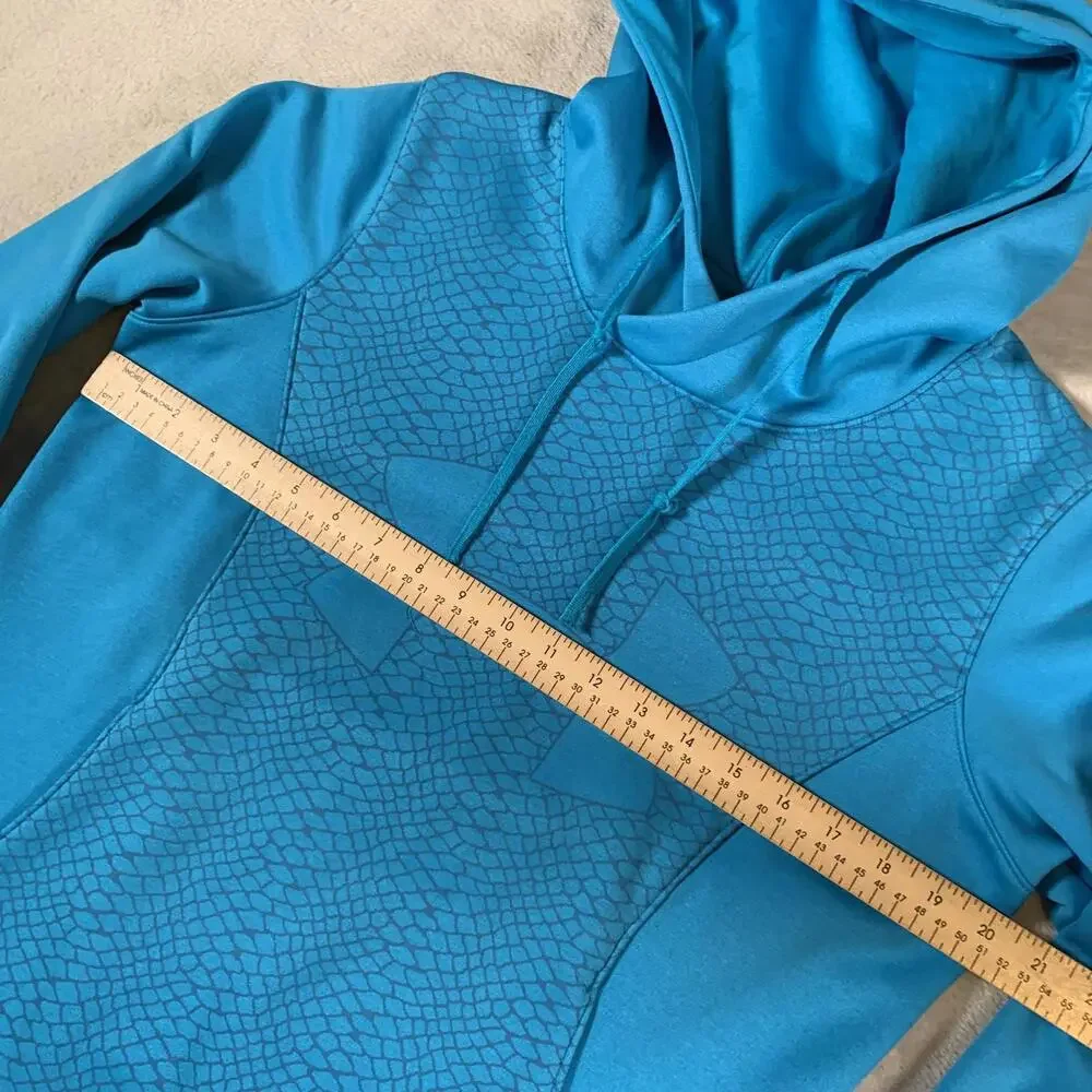 Under Armour Hoodie Mens‎ Medium Blue ColdGear Storm Pullover Sweatshirt 1239154
